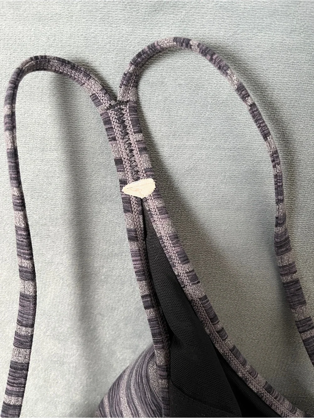 Lululemon Power Y Tank Women’s Size 8 Gray Striped